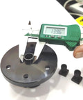 Pro Grade ER25 Collet Adaptor For Rotary Milling Tables With Fixing T Nuts, Rock Solid Work Holding, High Precision Machining Accessory For Minimal Runout, Easy Setup And Reliable Clamping, shown with digital caliper