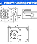 42Mm Hollow Rotating Platform dimensions and design for Knockout Precision Hollow Rotary Actuator Designed For 42Mm And 57Mm Stepper Motors.
