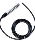 Submersible Water Level Transmitter Sensor For Liquid Monitoring With 4 To 20 mA Output IP68 Waterproof Probe Built Tough Anti Blocking Design Detachable Probe Rugged High Stability Digital Conditioning For Industrial Use, stainless steel probe with cable