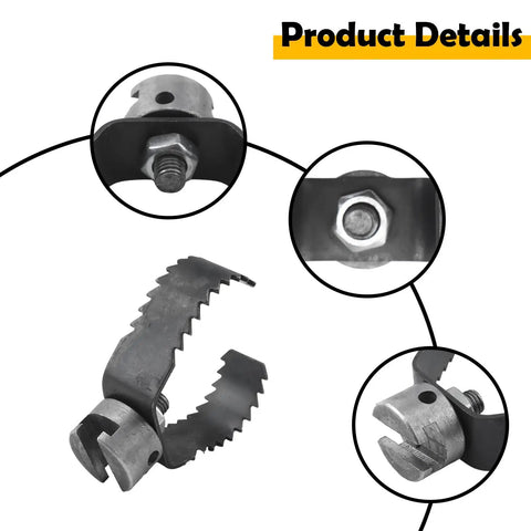 Tough As Nails 3 Inch Sharktooth Root Cutter Head designed for Ridgid K-60 machines, showcasing sharp cutting edges and details.