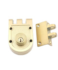 Heavy Duty Jimmy Proof Deadbolt Lock Double Cylinder With Keys Gold For Superior Home Security Includes Mounting Hardware