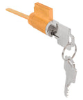 Top Shelf Steel Cylinder Lock For Sliding Patio Doors No Stress Key Replacement with solid brass core and chrome finish.