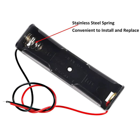 Slick TP4056 Type-C USB Charging Module For 18650 Lithium Batteries featuring holder clips and stainless steel spring.