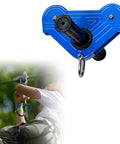 Backyard Zip Line Kit For Kids With Easy Install Rope Handle And Outdoor Pulley, Sturdy Iron Construction, blue color option