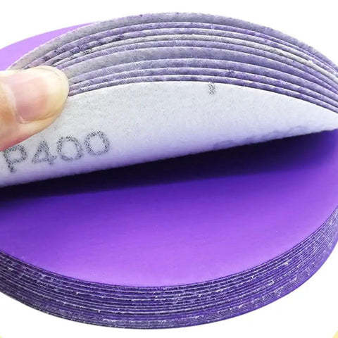 Get 100 Pieces Of Awesome 5 Inch Round Sanding Discs For Wet Dry Polishing Wood Metal And More From Grit 80 To 600 Including The Super Smooth 320 Grit You Need To Make Your Projects Look Totally Rad Without Breaking The Bank, showing P400 grit sanding disc.