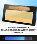 Auto Darkening Welding Lens 2x4 1/4 Solar Powered True Color Blue Replacement for Standard Welding Hoods and Helmets