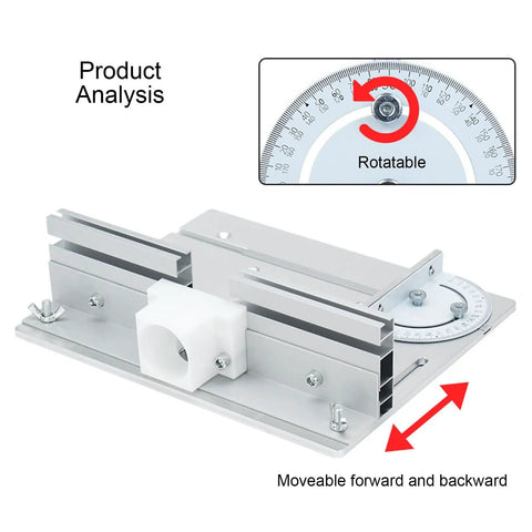 Straight Up Pro Grade Metal Router Lift System Kit With Sturdy Aluminum Alloy Insert Plate Universal Woodworking Table Base Mount showing adjustable aluminum base.