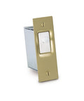 Door Light Switch SPST Normally On Momentary Off 16A 125V AC Brass White Finish Mounts In Doorjamb