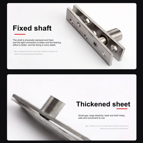 2 Pack Hidden Door Pivot Hinges Solid Stainless Steel Concealed Hinges For Bookcase And Secret Doors 270 To 360 Degree