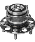 Close-up of Plug And Play Wheel Hub And Bearing Assembly Pair For Acura TSX And Honda Accord 5 Lug Left Or Right, OEM Grade Replacement