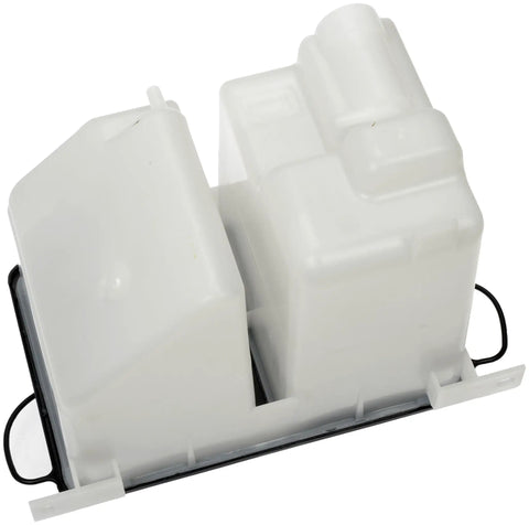 Front Coolant And Washer Fluid Reservoir With Cap Assembly - Plug-And-Play Replacement For Select Ford Models, showing side view