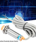 Proximity Switch 10mm Sensing Range 6 To 36 VDC Capacitive Sensor Switch NPN Normally Closed Output Three Wire Pro Grade Industrial Automation Ready Non Contact Detection For Parts Testing