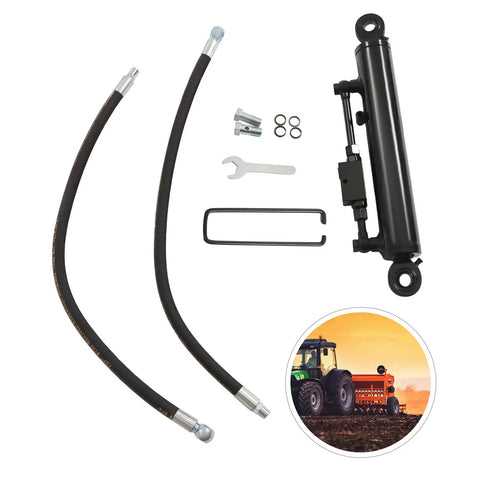 Top Link For Cat 1-1 With Locking Block, 16 1/8-22 7/16 In, hydraulic cylinder with hoses and accessories