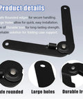 Two Pack 180 Degree Locking Hinges Heavy Duty Folding Lid Supports Rust Proof Metal details with durable iron design