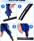 Steps for using 2 Pack Drip Irrigation Tubing Hole Punch Tool For 16/20mm PE Pipe in garden irrigation setup