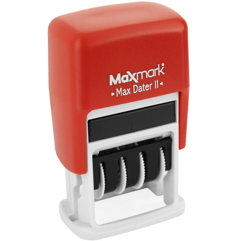 Top Shelf Self Inking Date Stamp For Office Desk With Smooth As Butter Rolling Feel And Crisp Red Ink Stamps Featuring Twelve Year Enduring Bands