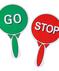 Two Sided Stop And Go Handheld Sign Kit With Handle Waterproof Plastic Traffic Sign For Crossing Guards Street Safety Parking