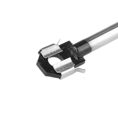 Close-up of the connector on Front Hood Lift Supports For 1982 1992 Camaro And 1982 1992 Firebird With Steel Hood Beefed Up Heavy Duty Hood Struts Replacement Easy Install Extended Length 12.87 In Compressed Length 7.99 In.