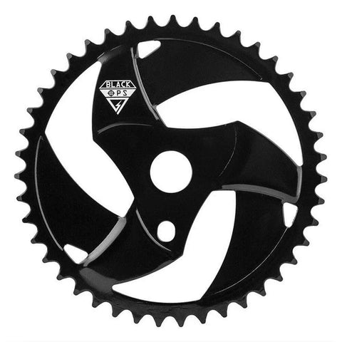 43T BMX Chain Ring For One Piece Cranks, 1/2 X 3/32 Inch Steel Sprocket, Replacement Black Chainring For Street And Dirt BMX