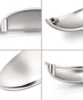 20 Pack Brushed Nickel Cup Drawer Pulls For Cabinets And Dressers, 3 Inch Hole Centers Cup Cabinet Handles, showing close-up features