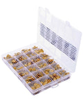 Open 610 Piece Self Recovery PPTC Fuse Kit With 24 Values, 0.05A To 3.75A, Resettable Polyfuse Assortment in clear plastic case