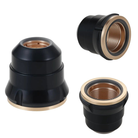 Six Piece IPT65 Retaining Cap Kit For Titanium 65A Plasma Torch With Pro Grade Swirl Ring, Copper, Rubber, Stainless Steel