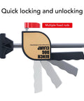 Pro Grade Heavy Duty Bench Dog Clamp Set for Workbench with adjustable locking mechanism and rubber pad visible