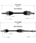 Front CV Axle Shaft Assembly For Toyota Camry 2007 2008 2009 2.4L L4 Automatic Transmission Direct Fit Front Left Right