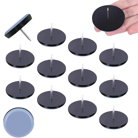 Heavy Duty Furniture Glides 80 Pack Smooth Cruise Leg Pads displayed with tapered nail feet for easy installation.