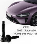 4 Piece Heavy Duty Engine Air Filter Box Cover Screw Bolts for Air Intake Housings next to a luxury car.