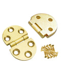 Heavy Duty Solid Brass Hinges Concealed Flip Design For Tables Doors Rust Proof Furniture Hardware With Mounting Screws, 47mm size.