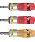 Rugged Aluminum Alloy Electric Wire Stripper And Twist Splicer Fits Standard Power Drills For Small To Medium Gauge Wires No Brainer Install Sweet Results Every Time, three sizes visible.