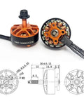 4 Pack 2507 Brushless Motors 1800KV 3 To 6S For 5 To 7 Inch FPV Racing Quadcopter Drones with copper windings and dimensions diagram