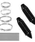 Rack And Pinion Boot Kit With Silicone Inner Tie Rod Boots, Bellows And Clamps, Waterproof Dustproof Steering Rack Boot For Cars, Trucks, And SUVs
