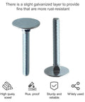 10 Piece Set Of 1/4-20 X 2 Inch Zinc Coated Elevator Bolts, Flat Head Countersink Screws For Decking And Camper Van Mounts, Rust Resistant Hardware Built To Perform With A Seamless Fit That Truly Slaps On Any Project. Close-up of zinc coated elevator bolts with flat heads and threads for secure fastening.