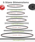 Five Size Turntable Belt Replacement Kit With Premium Japanese Rubber Belts For Belt Drive Record Players, 33/45 RPM