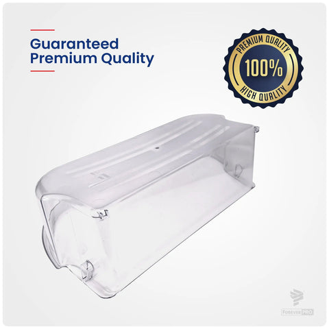 Clear image of a Premium Bin Door Replacement for Frigidaire Refrigerators Fits Models 241505501 241505507.
