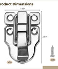 Chic Antique Silver Metal Duckbill Latches, Super Secure Toggle Box Hasps With Lock Hole for Jewelry Cases and Wooden Crafts. 1.6x2.3 in