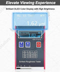 Top Notch Portable Surface Roughness Tester With 0.01 μm Precision Profilometer For Metal Surfaces, Rechargeable, OLED display