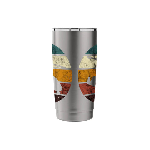 Retro Gyrocopter Aviation Insulated Stainless Steel Tumbler with Vintage Gyrocopter Graphic