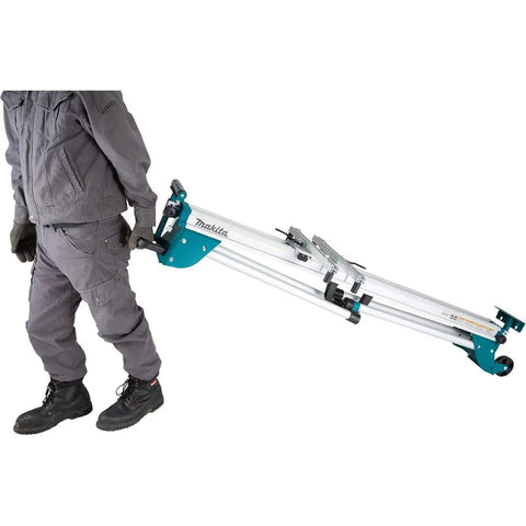 Heavy Duty Folding Miter Saw Stand Portable Job Site Aluminum Cutting Rig With Large Rubber Wheels And Full Length Material Support Extensions Supporting 500 Lb Kickass Build For Daily Grind Crews