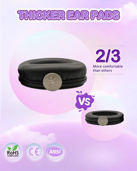 Thicker ear pads for Kids Noise Canceling Headphones Ear Protection, 2/3 more comfortable and sensory safe