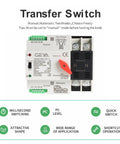 Automatic Transfer Switch ATS for Solar and Grid to Generator Power Backup Three Pole 100 Amp 110 Volt