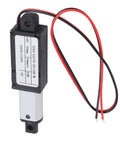 Compact 24V Electric Linear Actuator With Tiny 20mm Stroke And Nifty 20N Thrust, aluminum body with wires for sofa and automation projects.