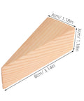No Slip Wood Door Wedge Set 20 Pack Triangle Door Stops For Home And Bathroom with dimensions 8cm x 3cm durable hardwood