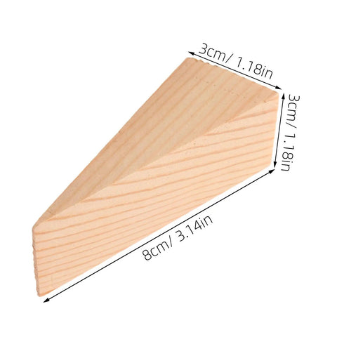 No Slip Wood Door Wedge Set 20 Pack Triangle Door Stops For Home And Bathroom with dimensions 8cm x 3cm durable hardwood