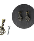 Set Of 4 Vintage Bronze Pendant Handles For Cabinets Drawers And Cupboards And Wardrobe Antique Chinese Style Single Hole Pull Knobs with screws