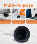 Classic Heavy Duty Toilet And Sink Plunger With 21 Inch Natural Wood Handle, Thick Black Rubber Cup, Built Tough To Blast Away Stubborn Clogs, Easy Suction For Quick Fixes for cleaning bowls, sinks, and drains.