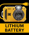 Rugged Waterproof Digital Camera With 50 Feet Depth Rating, 16MP Sensor, 4X Optical Zoom, Shockproof, Dustproof, Yellow, Lithium Battery