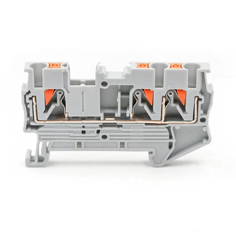 Ten Pack 2.5mm Twin Wire Terminal Block Kit For DIN Rail With Spring Clamp Wiring Blue 10 Pieces Pt 2.5 Twin Electrical Terminal Block